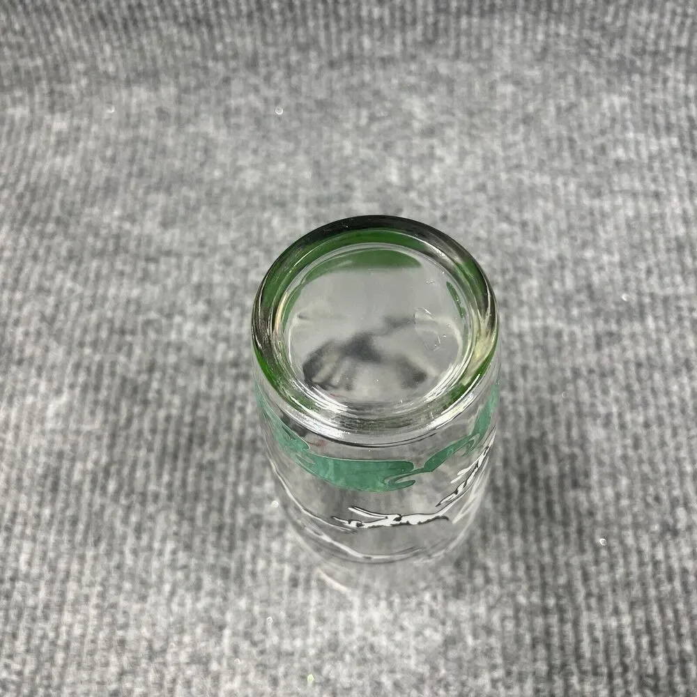 VTG HAZEL‎ ATLAS Glass Fox Hunt Tally Ho Cocktail Martini Shaker & Shot Glasses